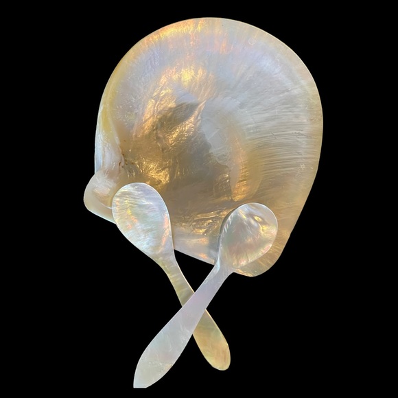 🎁 Handmade Mother Of Pearl Caviar Serving Set - Picture 4 of 10